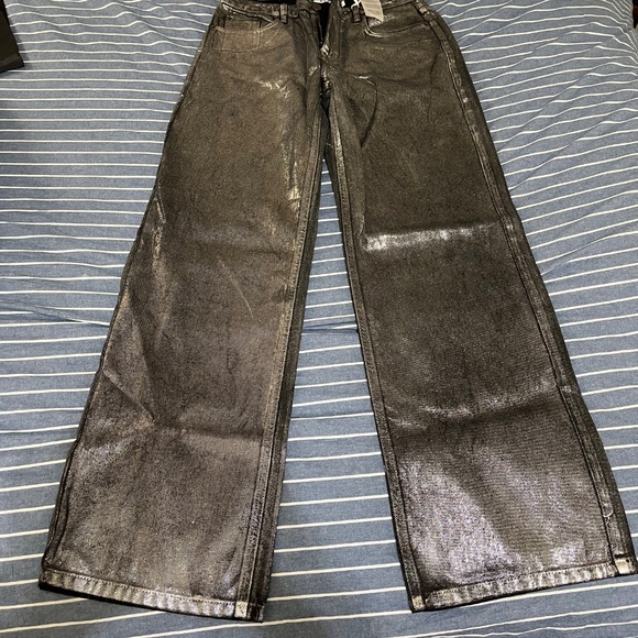Mid Waist Silver Coated Denim - Picture 5 of 5